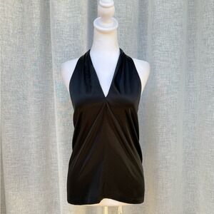 Theory silk halter black top